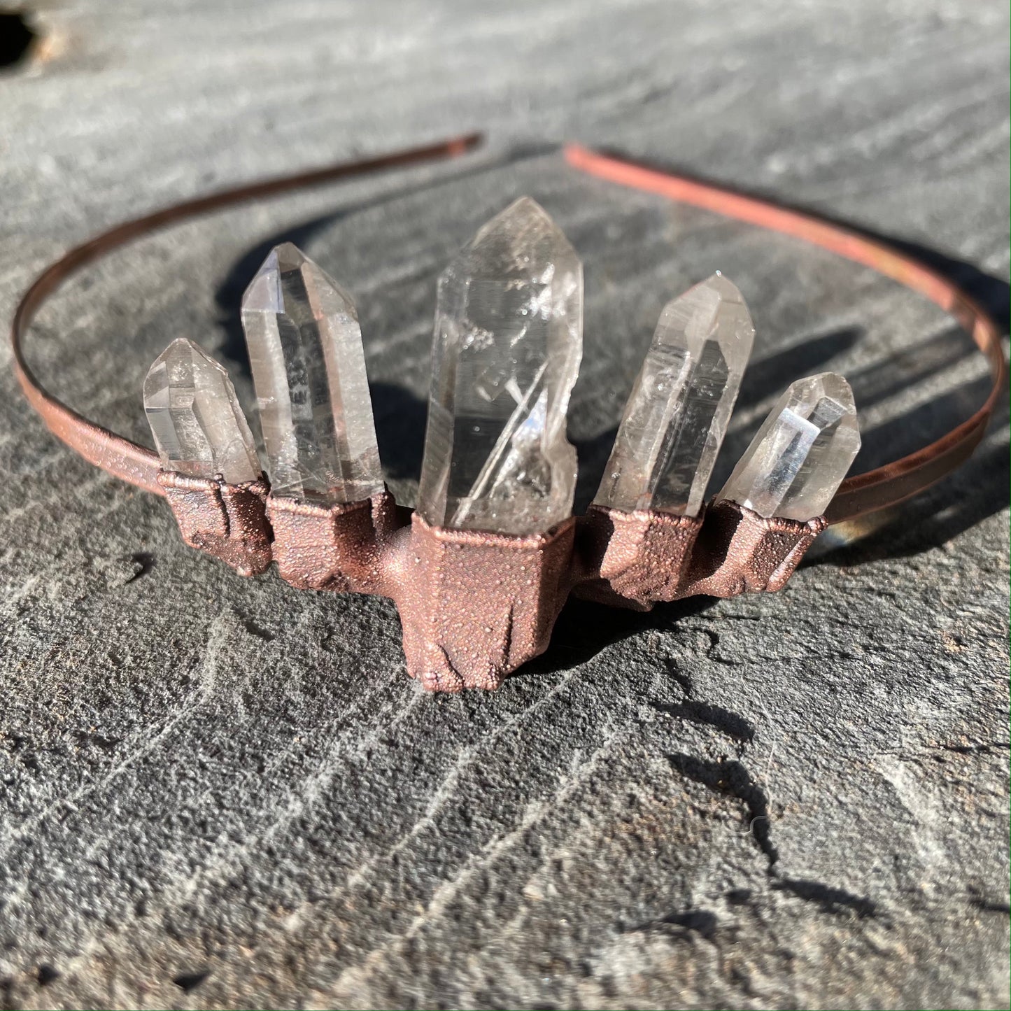 Quartz Crystal Spikes Tiara