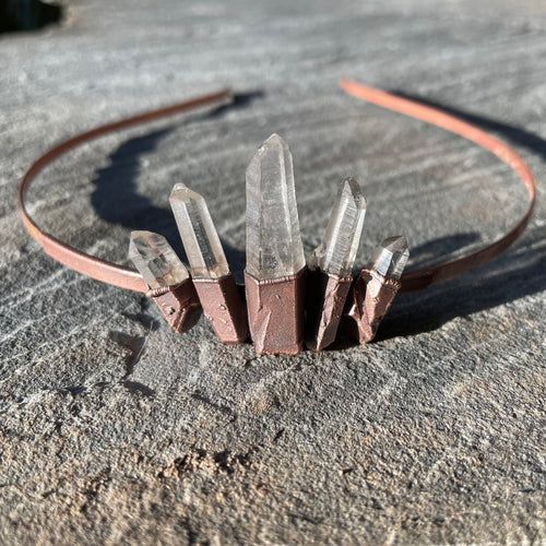 Quartz Crystal Spikes Tiara