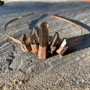 Raw Smoky Quartz Tiara