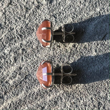Load image into Gallery viewer, Chocolate Moonstone Hexy Studs