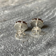 Load image into Gallery viewer, Chocolate Moonstone Hexy Studs