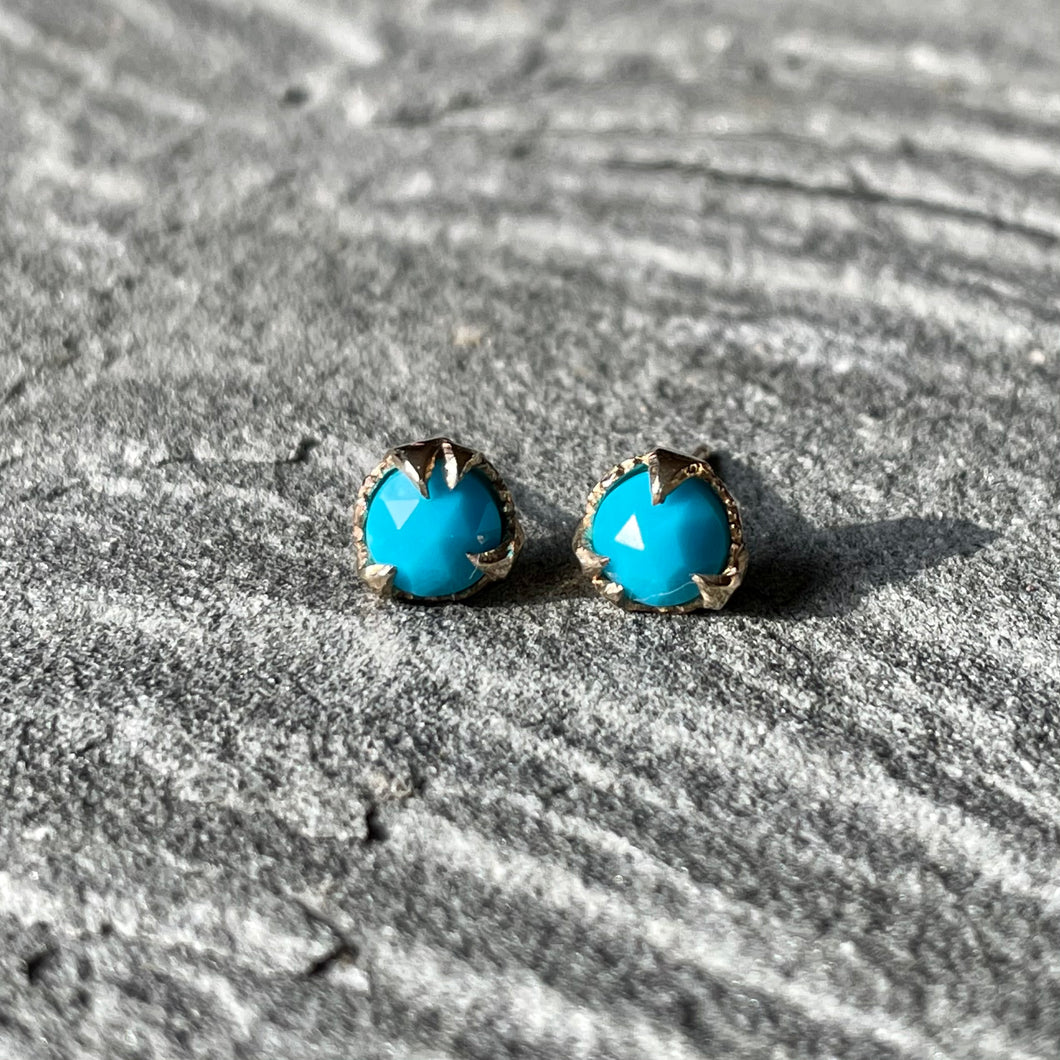 Mystical Studs- Turquoise and Gold