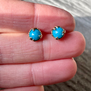 Mystical Studs- Turquoise and Gold