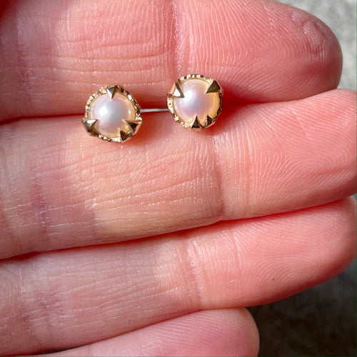 Mystical Studs-Pearl and Gold
