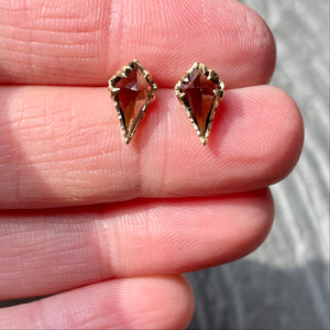 “Mystical” studs- Smoky Quartz