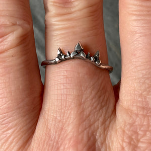 “Wildfire” ring in Blackened sterling silver