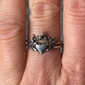 “Wildfire” ring in Blackened sterling silver