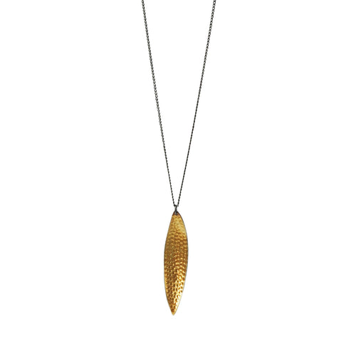 Leaf Necklace - 18k bimetal