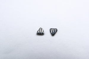 Small triangle silver studs
