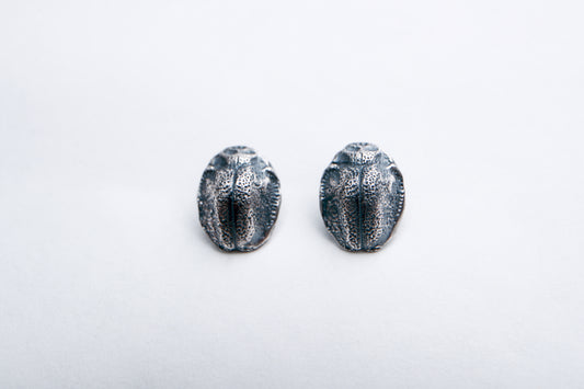 Sterling Silver Beetle stud earrings