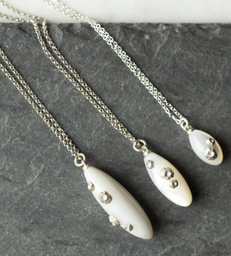 Mother of Pearl Barnacle Necklace