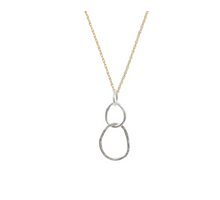 Load image into Gallery viewer, Large Sterling Organic Link Necklace with Gold fill Chain
