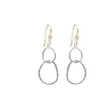 Load image into Gallery viewer, Large Organic Link Earrings with Goldfill earwires