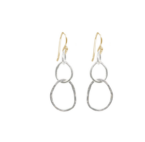 Large Organic Link Earrings with Goldfill earwires
