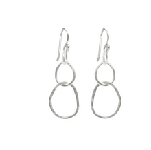 Load image into Gallery viewer, Large Organic Link Earrings in Sterling silver