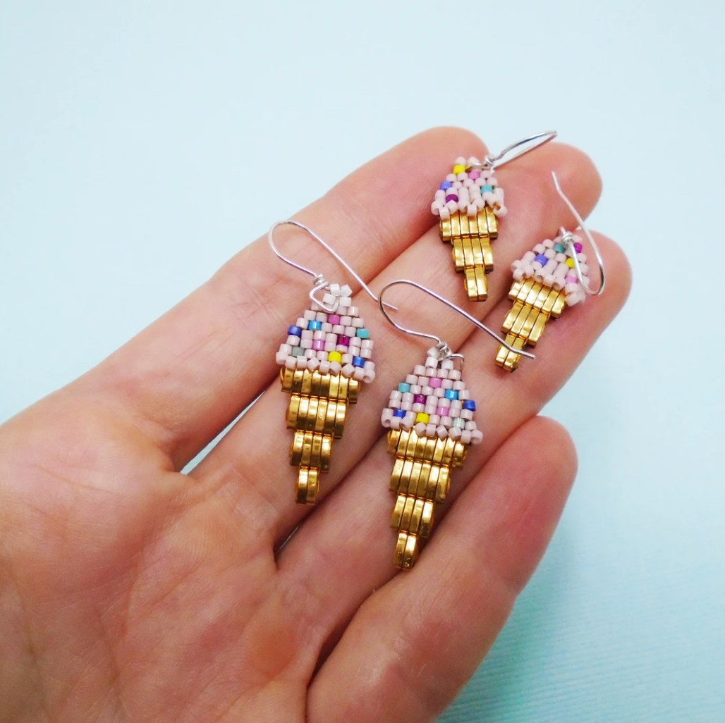 Bubble Gum Ice cream Earrings