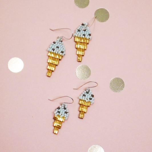 Mint Chocolate Ice cream Earrings
