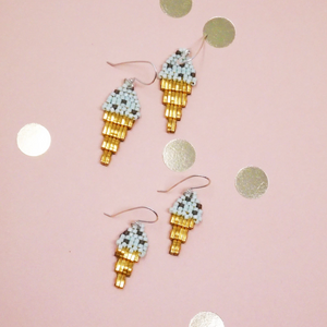 Mint Chocolate Ice cream Earrings