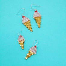 Load image into Gallery viewer, Strawberry Ice cream Earrings