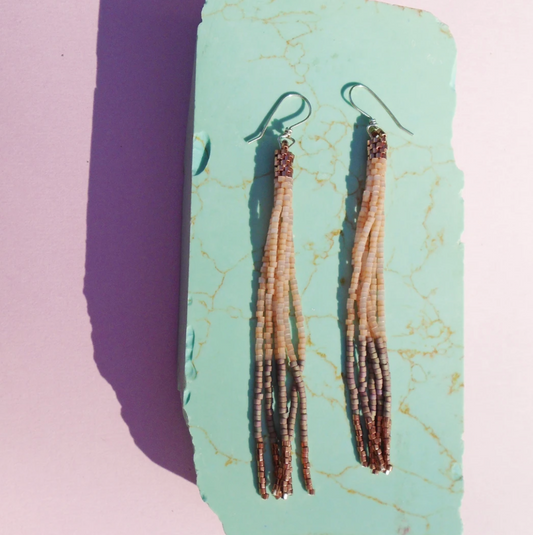 Velvet Earth Tassel Earrings