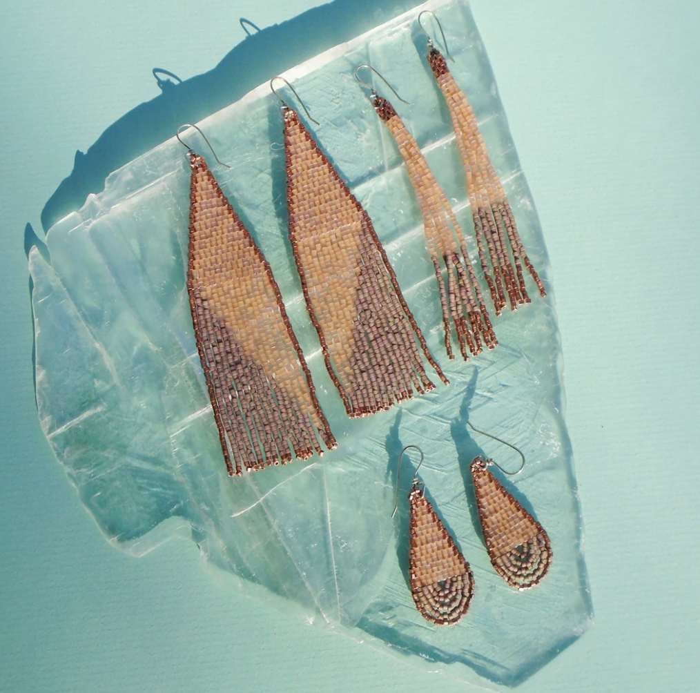 Velvet Earth Tassel Earrings