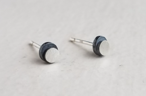 Small Circle Eclipse Post Earring