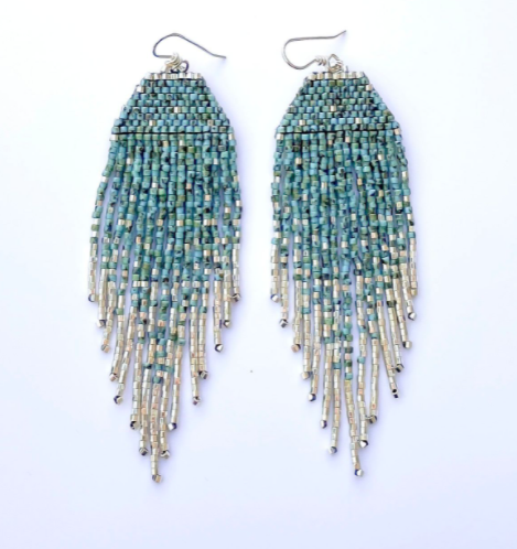 Turquoise Silver Flecks