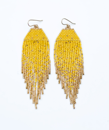 Mustard Gold Flecks Earrings
