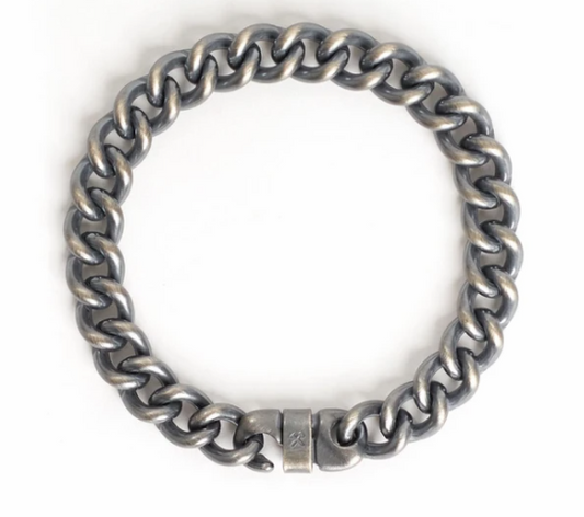 Signature Bracelet-Silver Work Patina