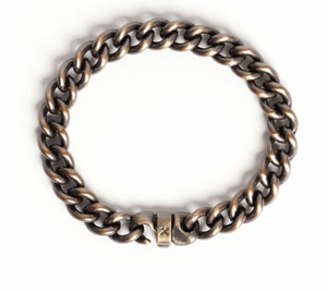 Signature Bracelet- XL Brass Patina