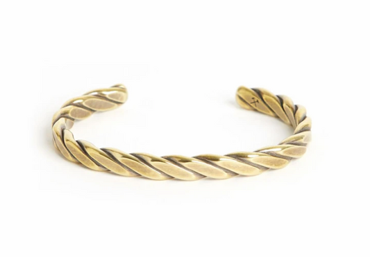 Heavyweight Plait Cuff- Brass Work Patina