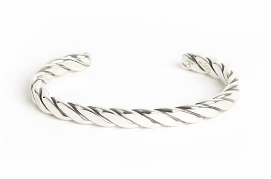 Heavyweight Plait Cuff- Sterling Silver work Patina