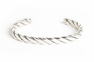 Heavyweight Plait Cuff- Sterling Silver work Patina