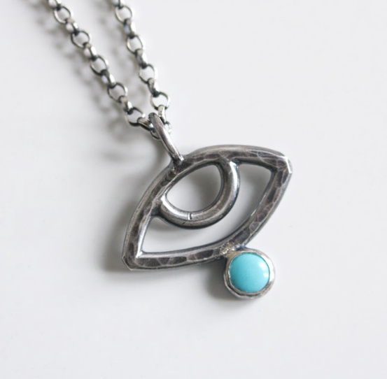 EVIL EYE NECKLACE-SMALL TURQUOISE