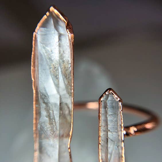 Open Quartz Point Ring