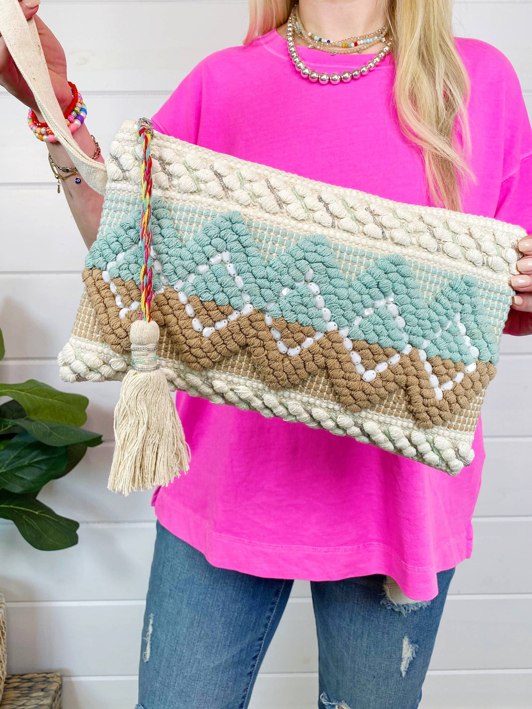 Ayla Tapestry Wristlet Bag