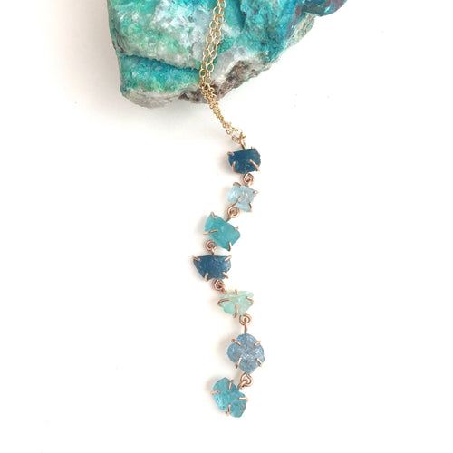 Waterfall Necklace- Blues