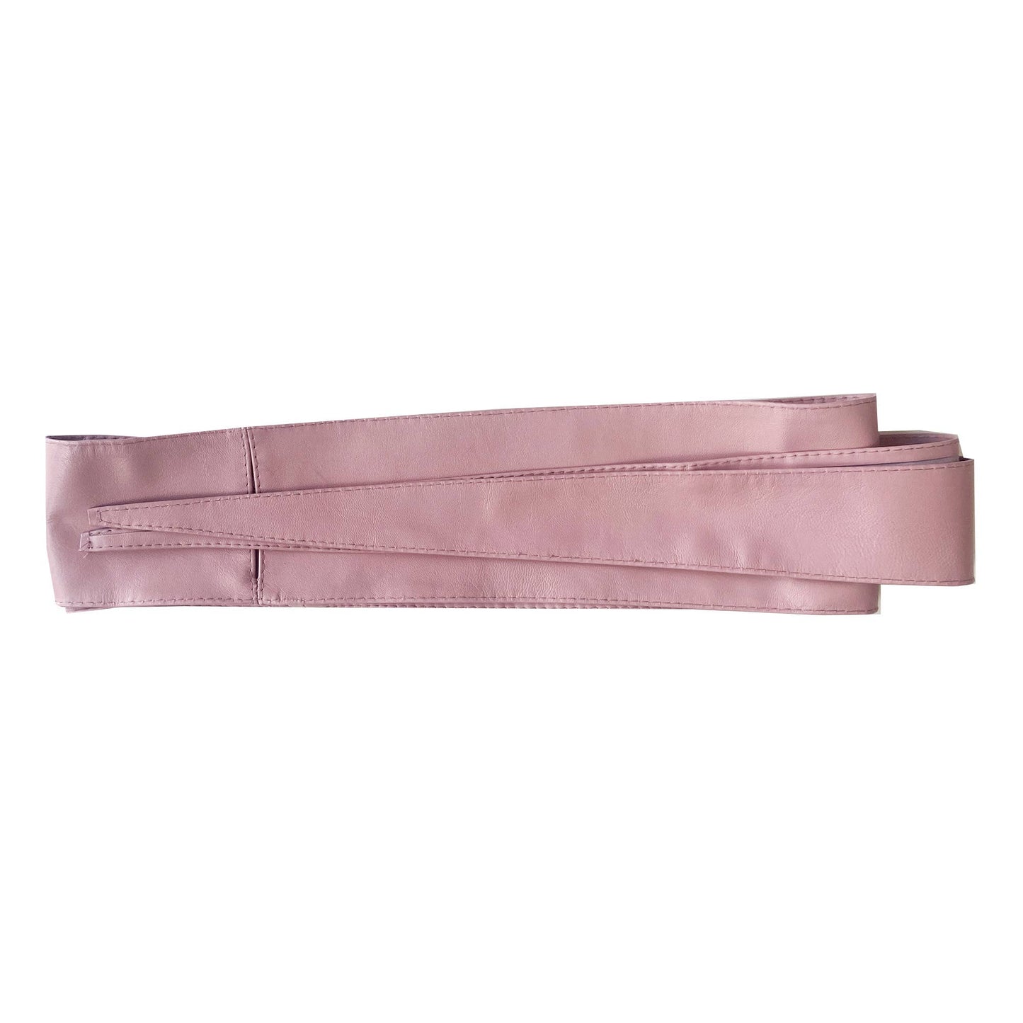 Obi Leather Wrap Belt- Dusty Pink