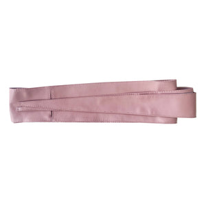 Obi Leather Wrap Belt- Dusty Pink