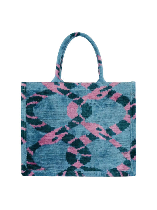 Silk Velvet Ikat Large Tote Bag