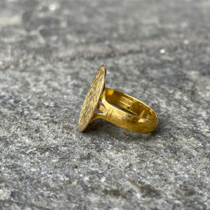21K Engraved Ring