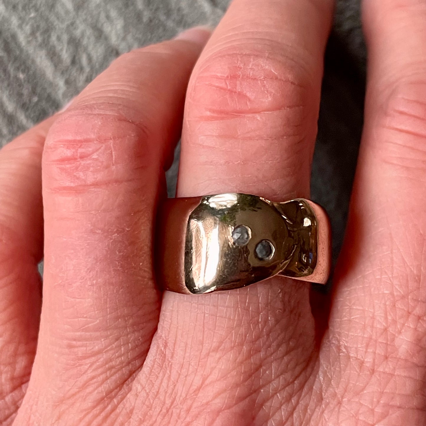 Bronze and Diamonds Ring