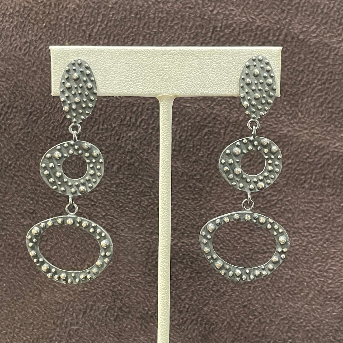 Bumpy Three Tier Earrings