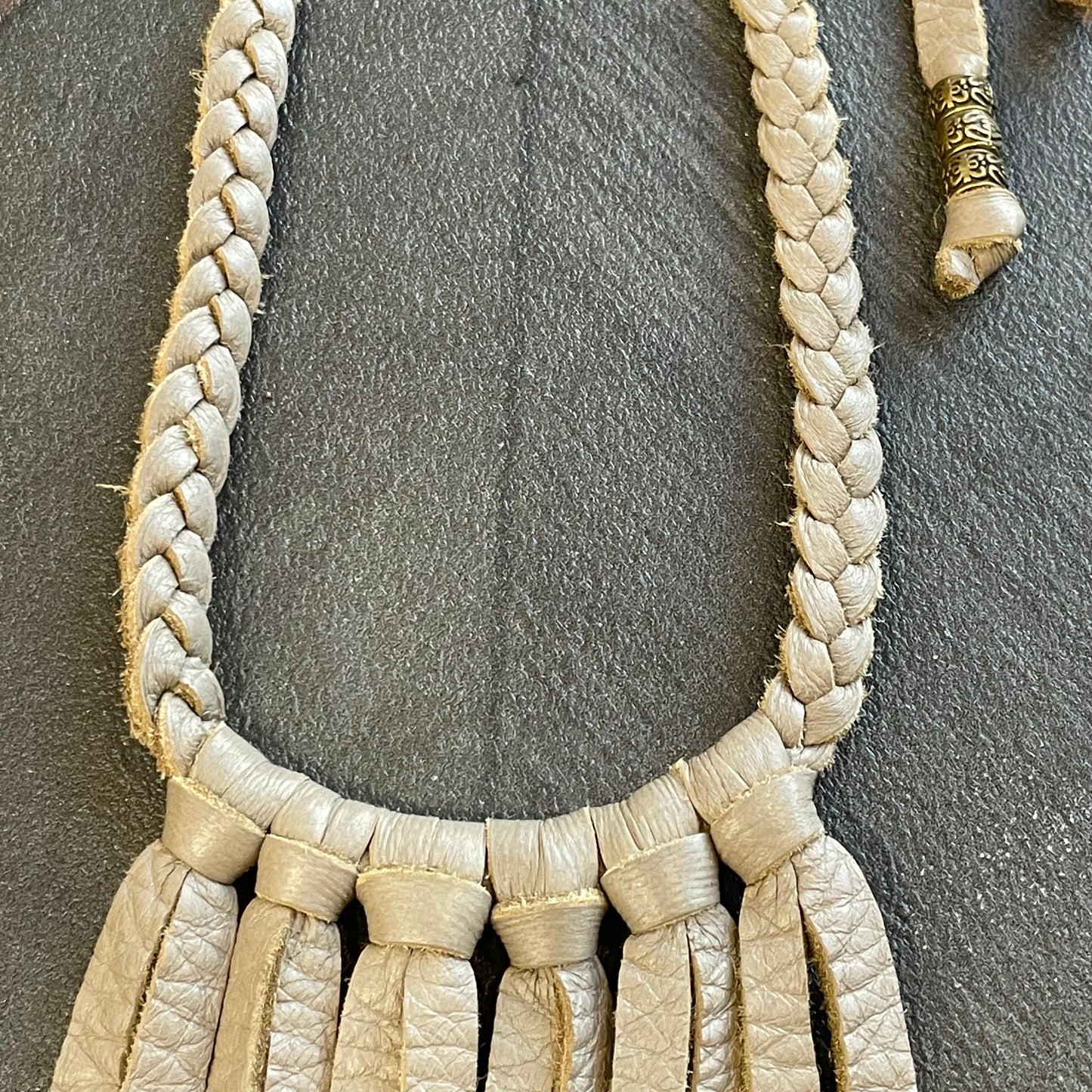 Leather Fringe Necklace