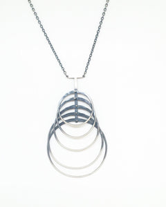 Sterling Silver 5 circle Necklace