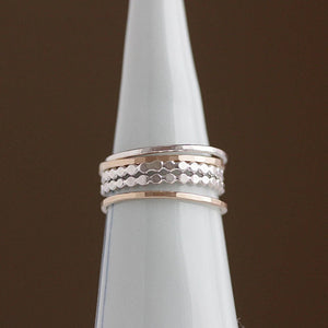 Mixed Stacking Rings- set of five
