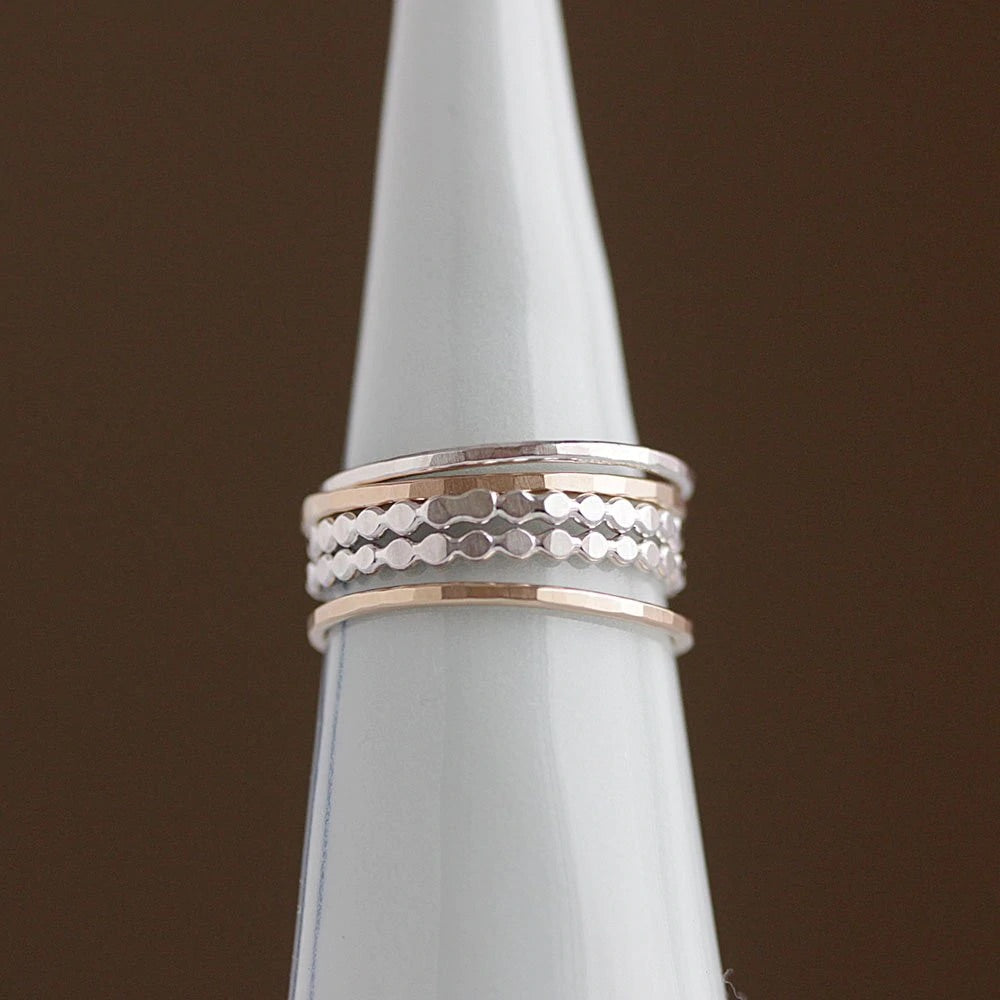 Mixed Stacking Rings- set of five