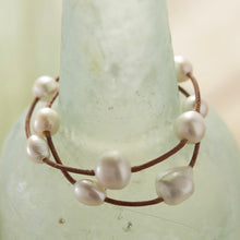 Load image into Gallery viewer, &quot;Music&quot; two strand Freshwater Pearl Bracelet