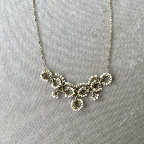 Woven Pearl Necklace