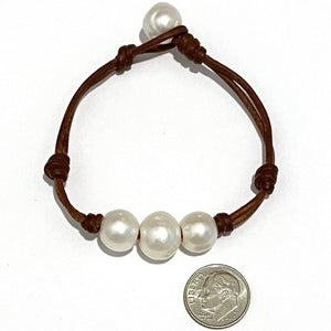 "Daisy" 3 Freshwater Pearls Bracelets